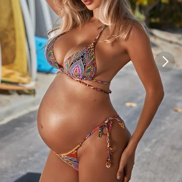 Luli Fama Shore Thing Seamless Wavy Ruched Back Side Tie Bottom - Picture 15 of 16